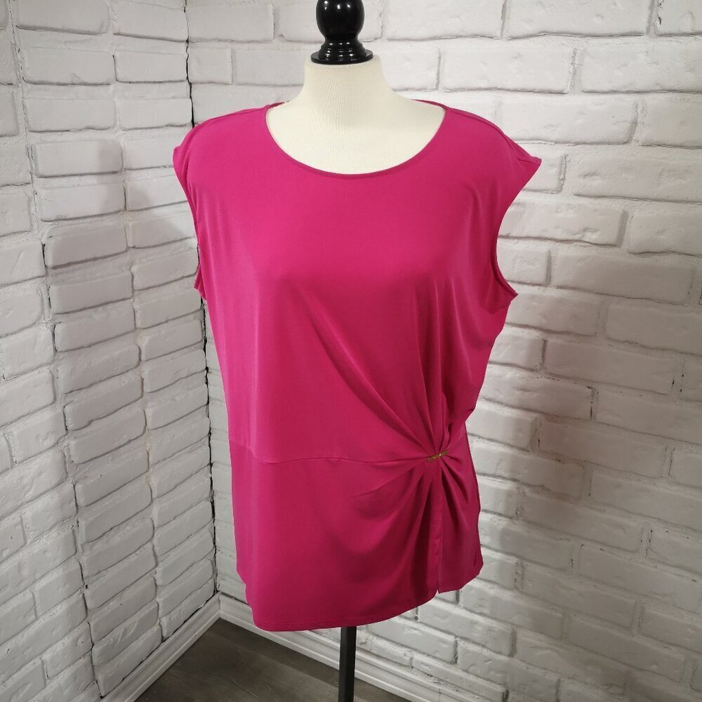 Calvin Klein Ladies Size XL Hot Pink Sleeveless Straight Fit Tank Top